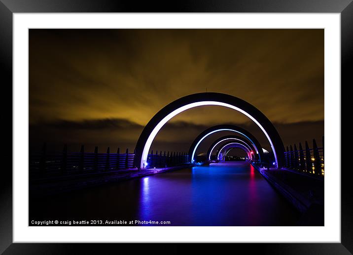 Falkirk Wheel Hoops Framed Mounted Print by craig beattie