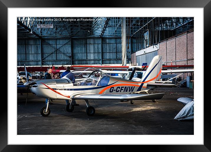 Silver Plane Framed Mounted Print by craig beattie