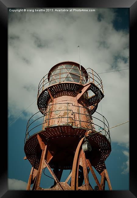 Lighthouse Ship Framed Print by craig beattie