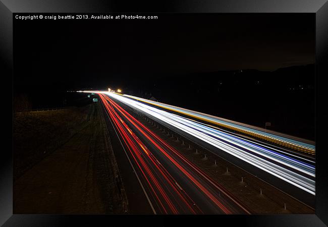 Night Lights Framed Print by craig beattie