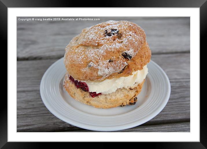 Giant Scone Framed Mounted Print by craig beattie