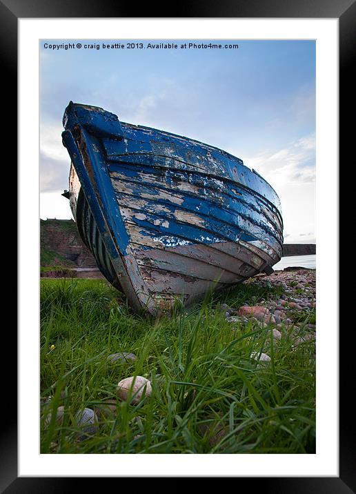 Old Fishing Boat Framed Mounted Print by craig beattie