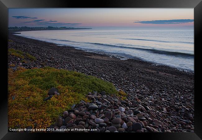 Pebble Beach Arbroath Framed Print by craig beattie