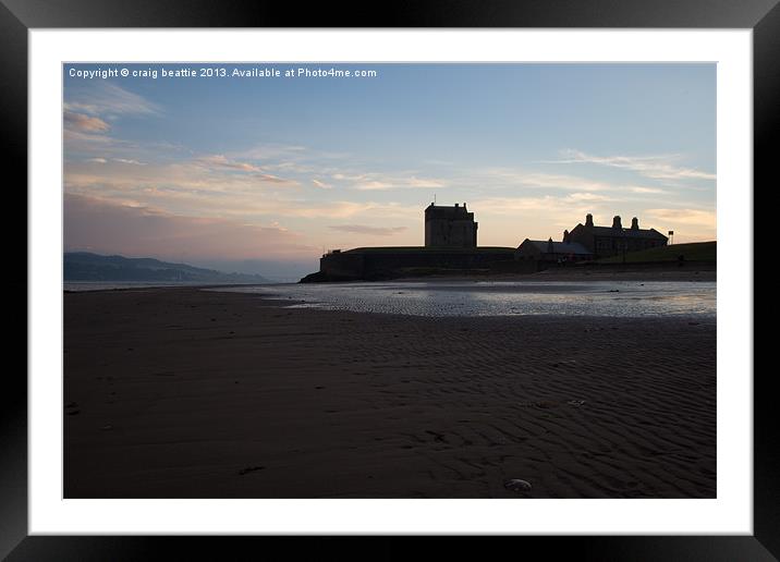 Broughty Castle, Dundee at Sunset Framed Mounted Print by craig beattie