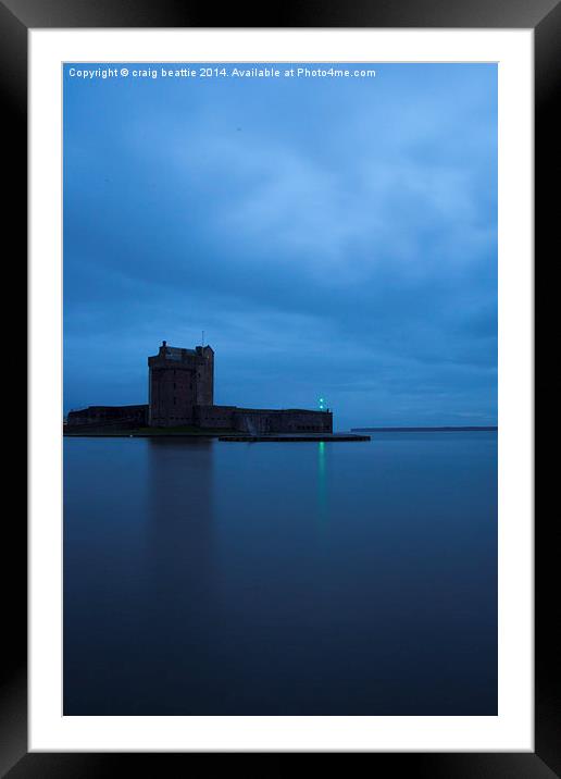 Castle At Night Framed Mounted Print by craig beattie