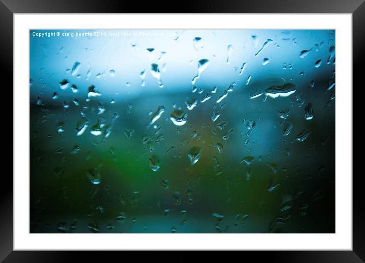 Rain Drops Framed Mounted Print by craig beattie