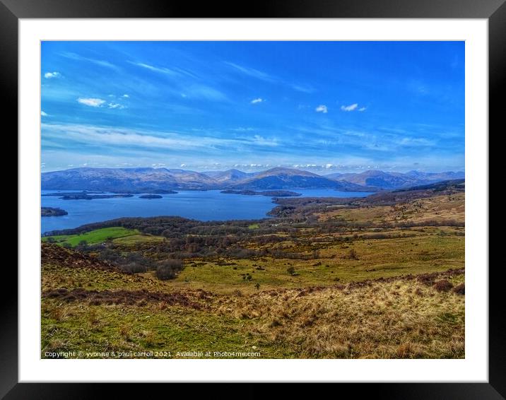 Loch Lomond viewed from Conic Hill Framed Mounted Print by yvonne & paul carroll
