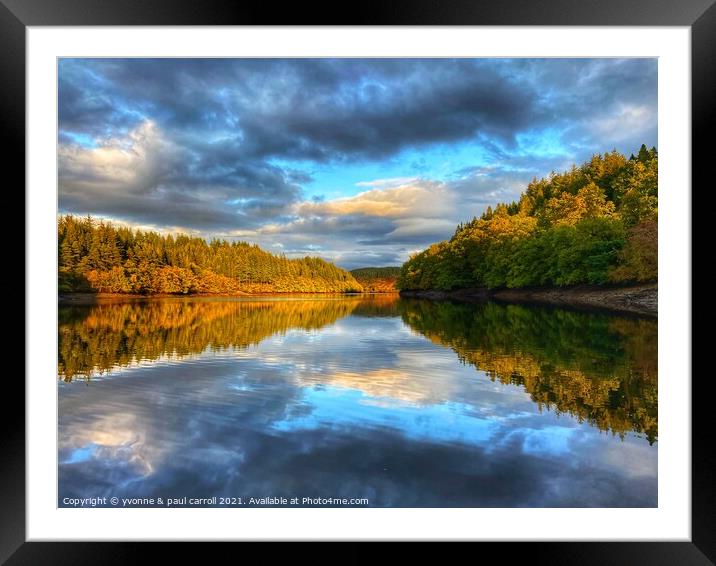 Autumn light on Loch Drunkie Framed Mounted Print by yvonne & paul carroll