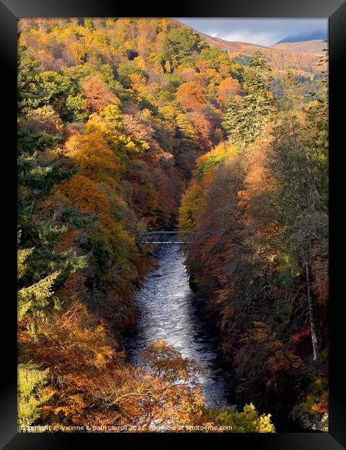 Killiecrankie Gorge in Autumn Framed Print by yvonne & paul carroll