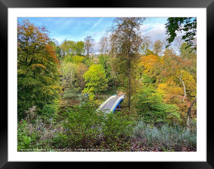 The Kelvin Walkway in Autumn Framed Mounted Print by yvonne & paul carroll