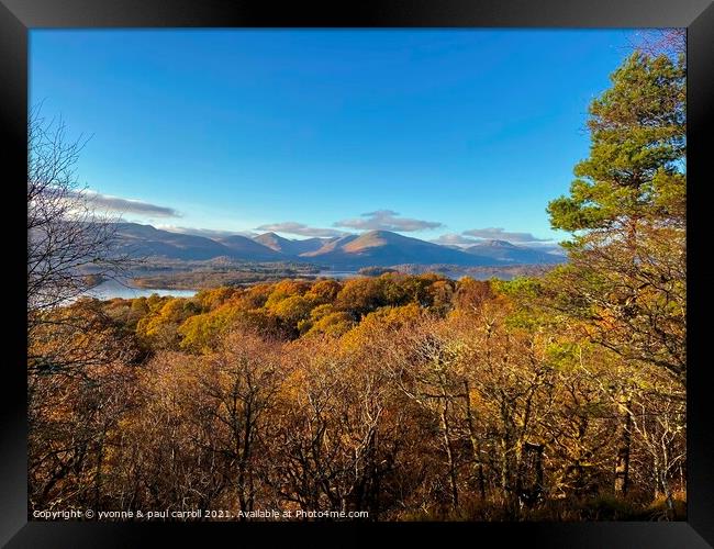 Loch Lomond looking from the summit of Inchcailloch Framed Print by yvonne & paul carroll