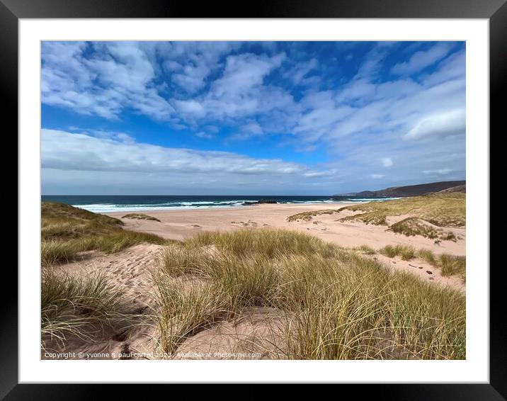 Sandwood Bay, Scotland Framed Mounted Print by yvonne & paul carroll