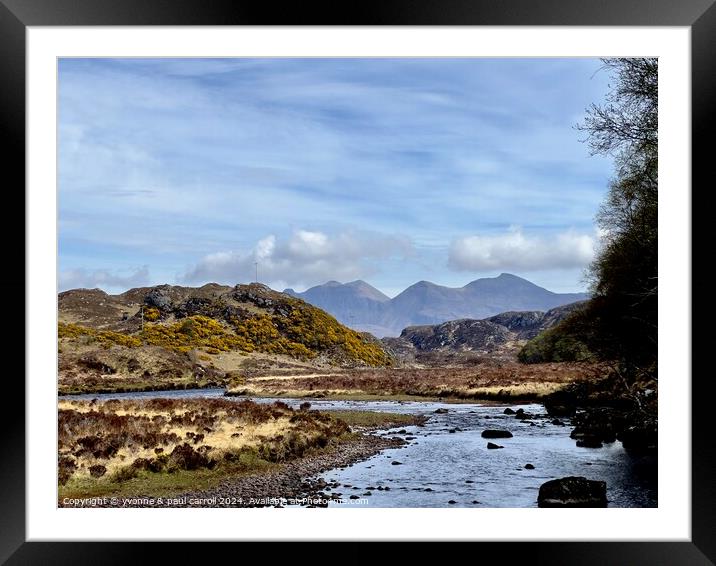 Assynt mountains  Framed Mounted Print by yvonne & paul carroll