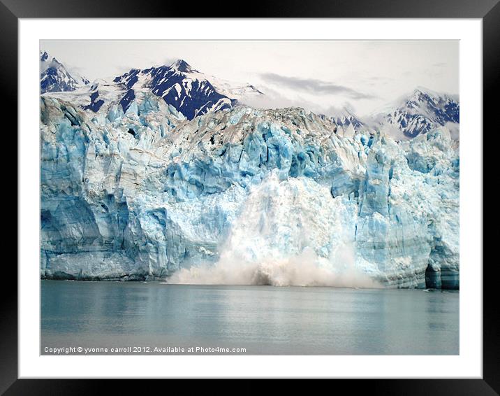 Hubbard Glacier, Alaska Framed Mounted Print by yvonne & paul carroll