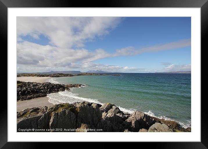 Camusdarrach Beach, Scotland Framed Mounted Print by yvonne & paul carroll