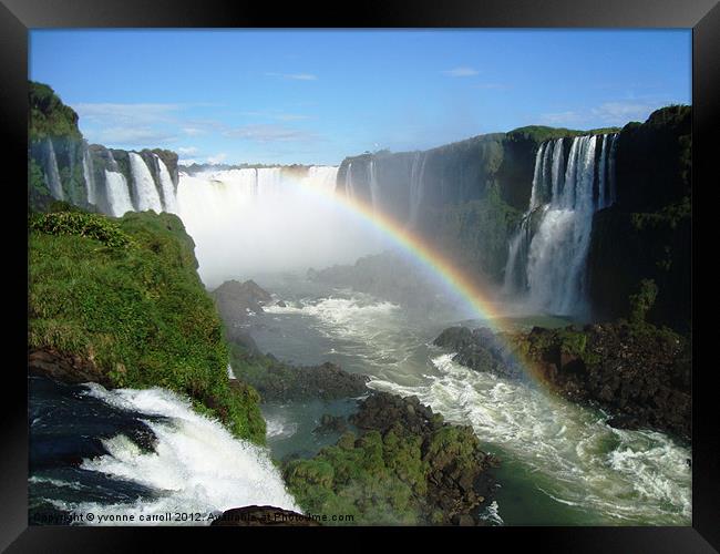 Iguassu Falls, Brazil Framed Print by yvonne & paul carroll