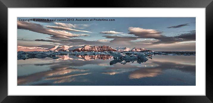 Jokulsarlon Glacier lagoon Framed Mounted Print by yvonne & paul carroll