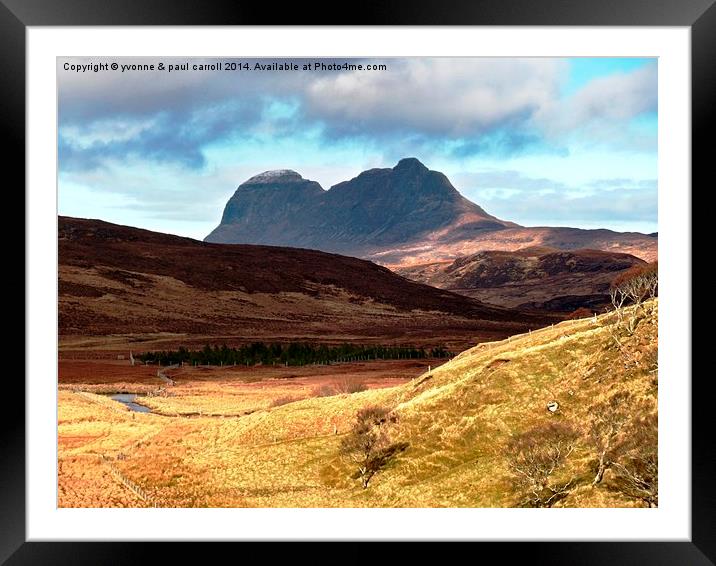 Assynt mountains Framed Mounted Print by yvonne & paul carroll