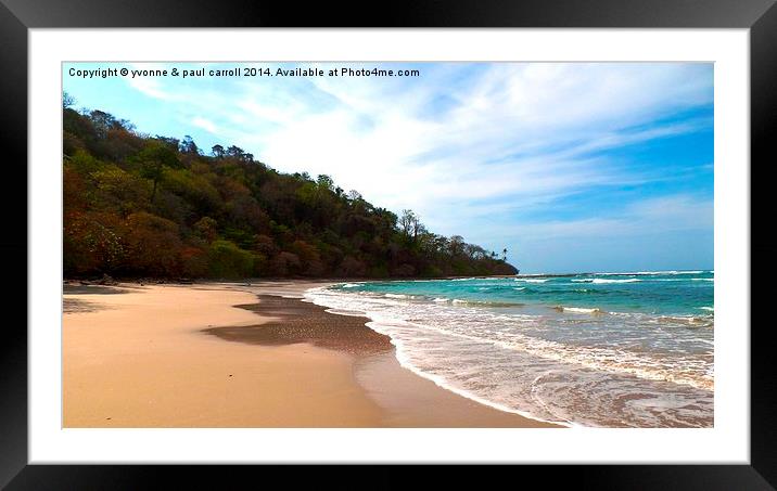 Serene Santa Teresa Beach Framed Mounted Print by yvonne & paul carroll