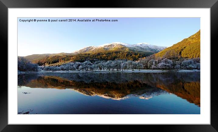  Reflections over Loch Lubnaig 2 Framed Mounted Print by yvonne & paul carroll