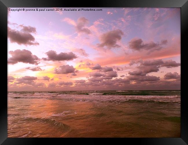 Varadero sunset 2 Framed Print by yvonne & paul carroll