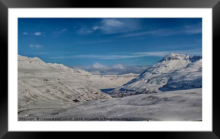 Drive into Seyisfjorur, East Iceland Framed Mounted Print by yvonne & paul carroll