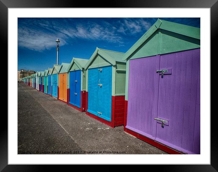 Hove beach huts Framed Mounted Print by yvonne & paul carroll