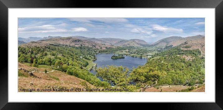 Grasmere Lake from Loughrigg Fell Framed Mounted Print by yvonne & paul carroll