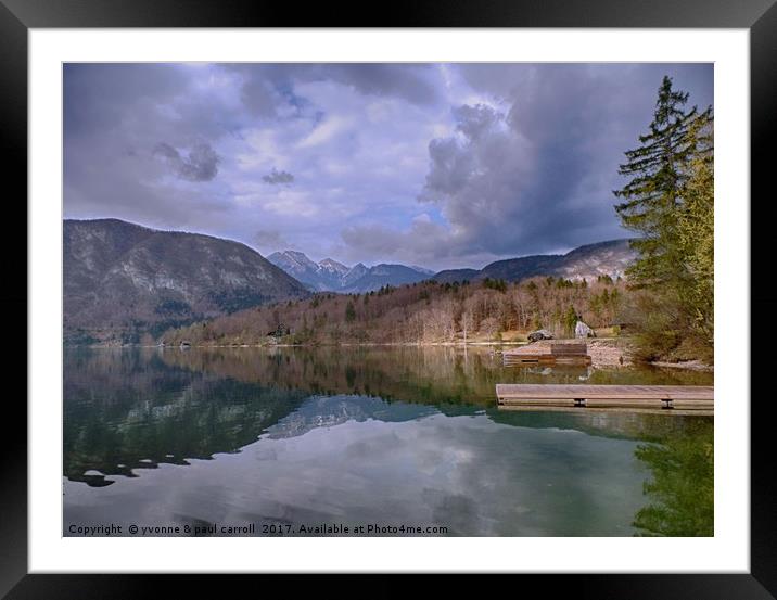 Lake Bohinj, Slovenia Framed Mounted Print by yvonne & paul carroll