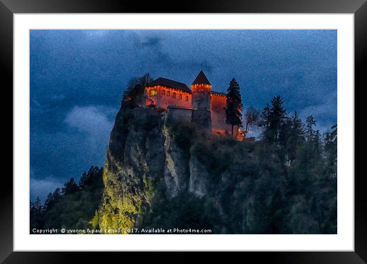 Bled Castle, Slovenia Framed Mounted Print by yvonne & paul carroll