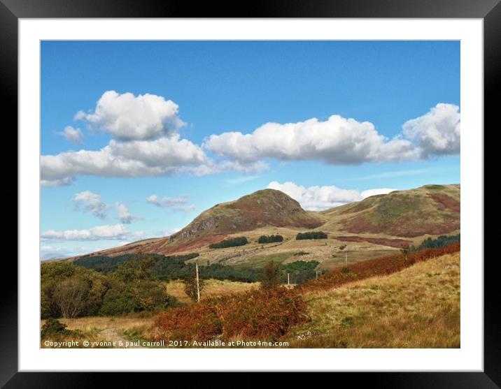 Dumgoyne hill, Strathblane Framed Mounted Print by yvonne & paul carroll