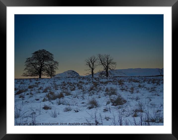 Campsies and Dumgoyne hill Framed Mounted Print by yvonne & paul carroll