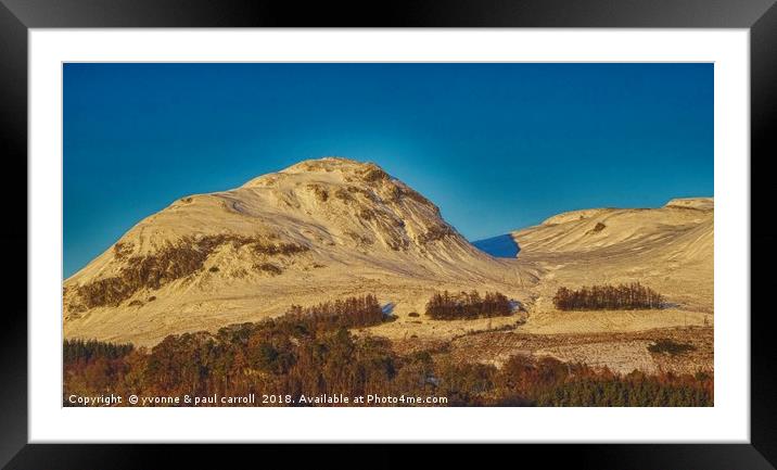 Dumgoyne Hill panorama Framed Mounted Print by yvonne & paul carroll
