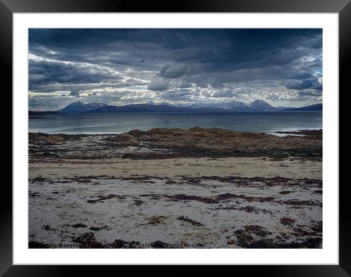 The Cuillins from Applecross Framed Mounted Print by yvonne & paul carroll