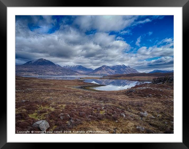 Road from Applecross to Torridon Framed Mounted Print by yvonne & paul carroll