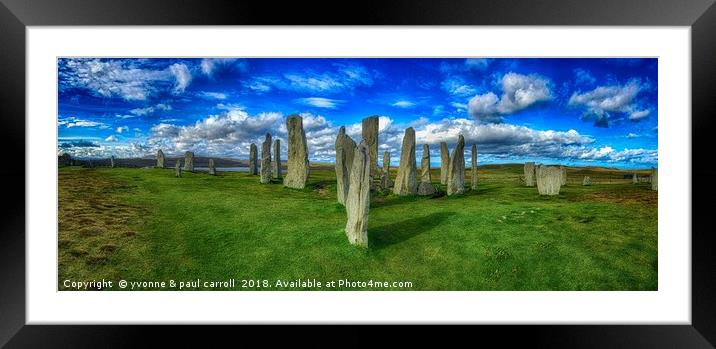 Standing Stones, Isle of Lewis, Outer Hebrides Framed Mounted Print by yvonne & paul carroll