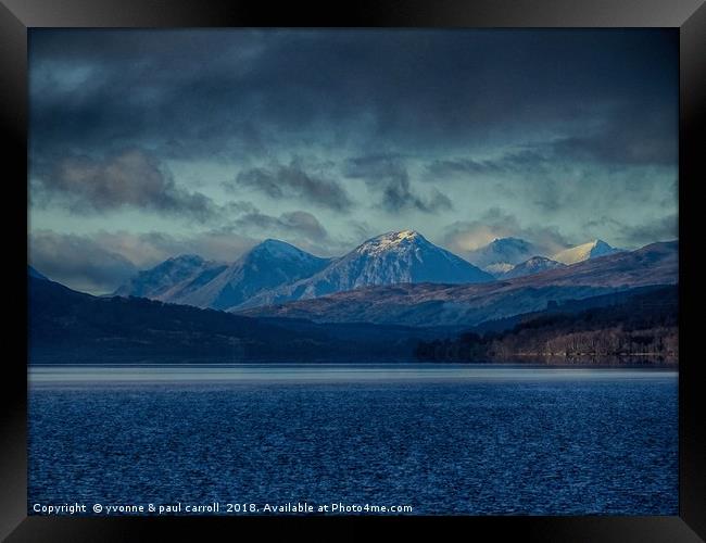 Glencoe mountains from Kinloch Rannoch Framed Print by yvonne & paul carroll