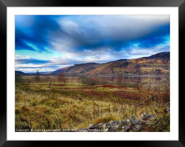 Looking to Dunalastair reservoir, Kinloch Rannoch Framed Mounted Print by yvonne & paul carroll