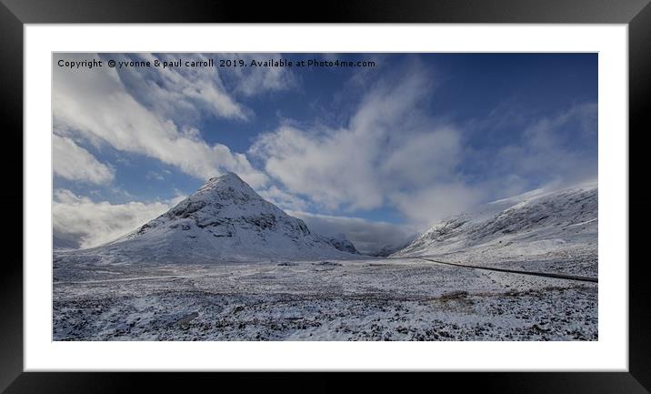 Glencoe mountains taken from the roadside Framed Mounted Print by yvonne & paul carroll