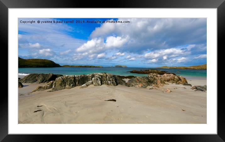 Bosta Beach, Isle of Lewis Framed Mounted Print by yvonne & paul carroll