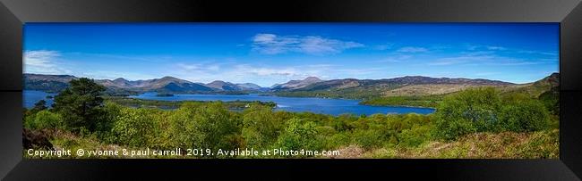 Loch Lomond from Inchcailloch, just off Balmaha Framed Print by yvonne & paul carroll