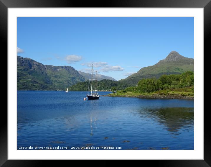 Ballachulish and the Glencoe mountains Framed Mounted Print by yvonne & paul carroll