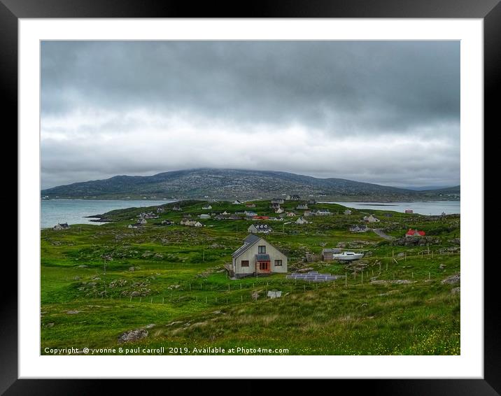 Isle of Eriskay on a moody day Framed Mounted Print by yvonne & paul carroll