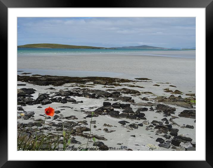 Clachan Sands North Uist at low tide Framed Mounted Print by yvonne & paul carroll
