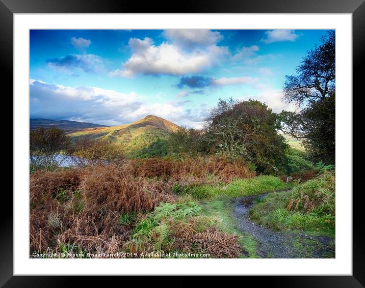 Conic Hill and Loch Lomond from Inchcailloch Framed Mounted Print by yvonne & paul carroll