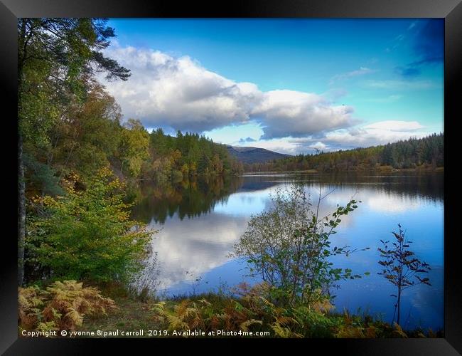 Loch Drunkie in Autumn, Trossachs, Scotland Framed Print by yvonne & paul carroll