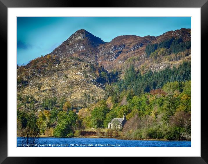Ben Ann and Loch Achray in Autumn, Trossachs NP Framed Mounted Print by yvonne & paul carroll