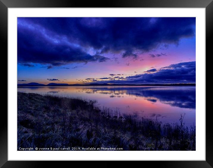 Sunset at Loch Harray, Orkney Islands, Scotland Framed Mounted Print by yvonne & paul carroll