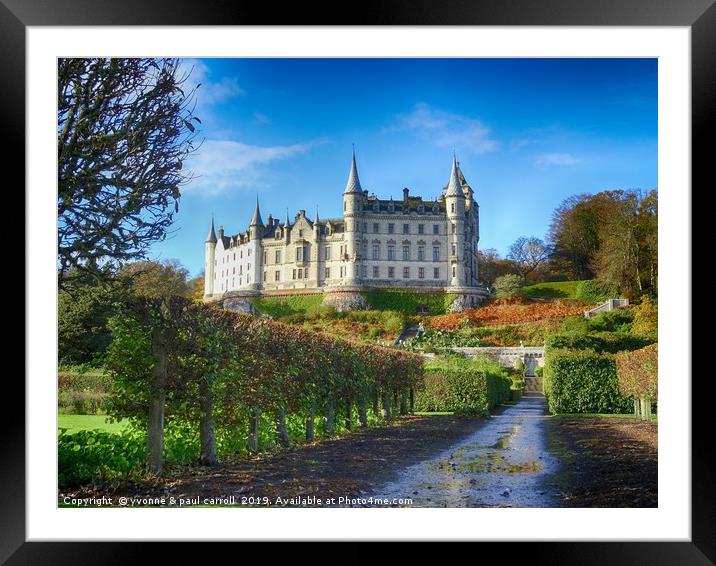 Dunrobin Castle in Autumn, Scotland NC500 drive Framed Mounted Print by yvonne & paul carroll