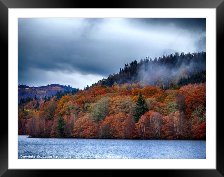 Pitlochry foliage in the Autumn, Scotland Framed Mounted Print by yvonne & paul carroll